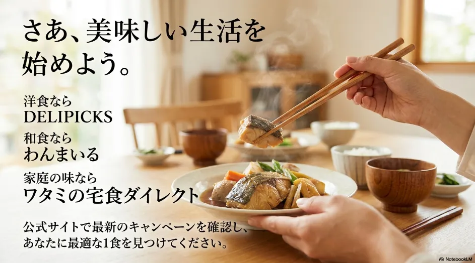 洋食・和食・家庭料理の好み別に美味しい宅配弁当を選ぶまとめスライド