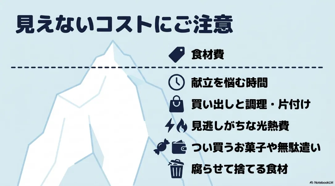 献立を悩む時間や光熱費、食材の廃棄など自炊に潜む見えないコスト