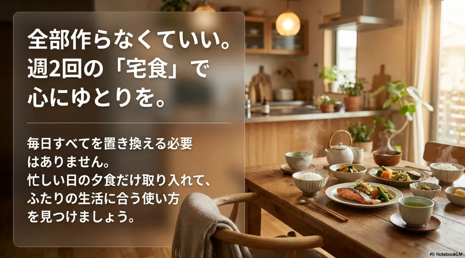2人分1回約1,400円の宅食を週2回利用すると月額約11,200円になる料金シミュレーション