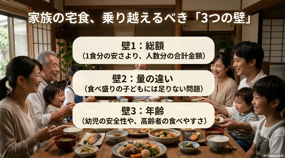 家族向け宅食で確認したい総額・食事量・家族の年齢という3つの選択ポイント